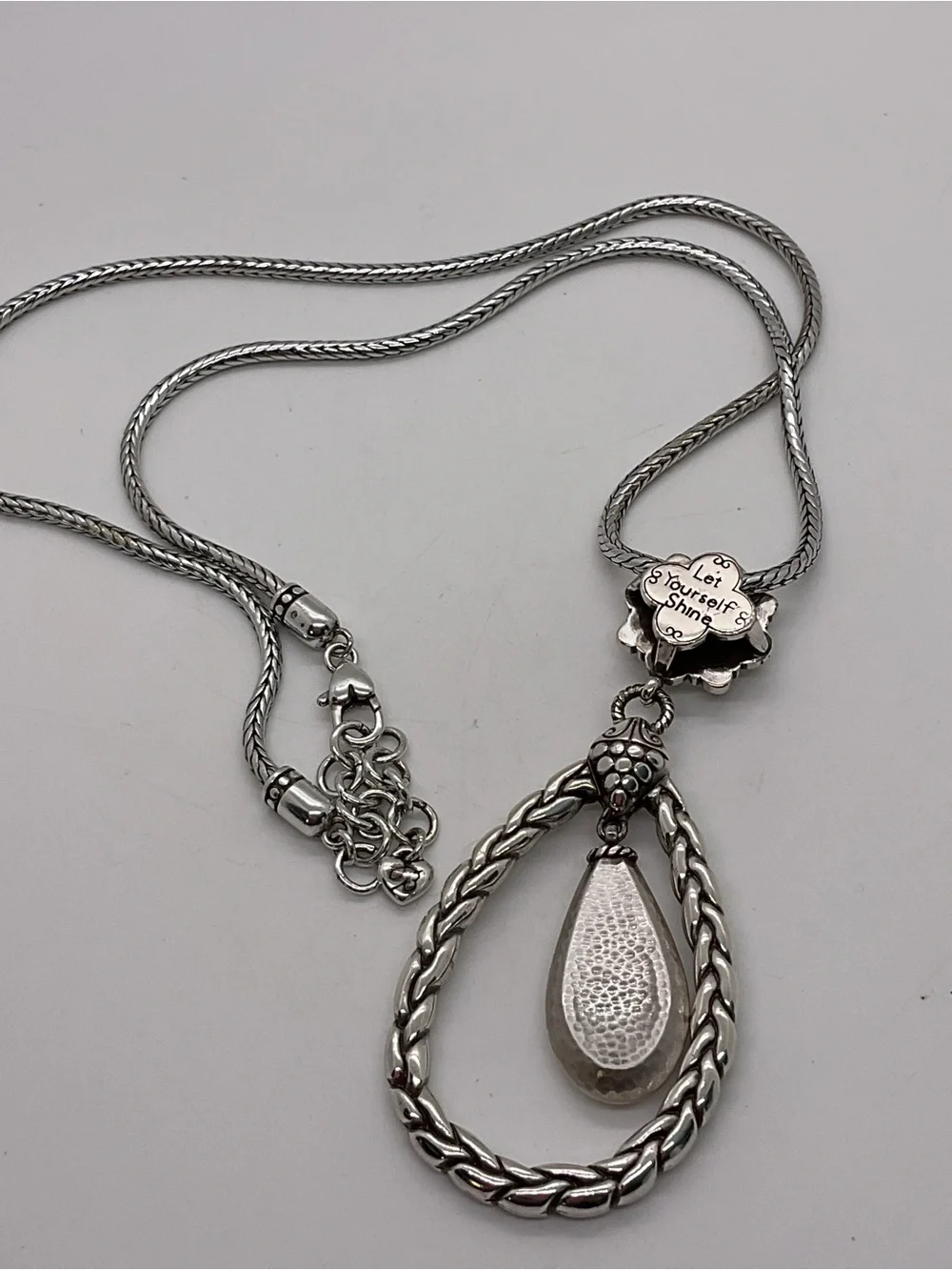 Brighton Let Yourself Shine Silver-Plated Teardrop Pendant Necklace